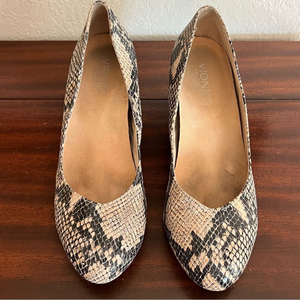 Vionic Snakeskin Pattern Wedges - image 2